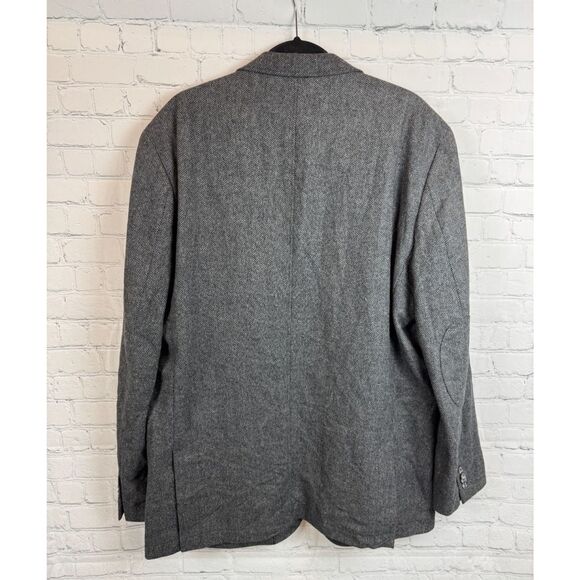 JOSEPH ABBOUD gray herringbone wool blend mens suit jacket blazer 2XLT NWT - Picture 7 of 14